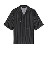 Amiri Script Shirt in Black, view 1, click to view large image.