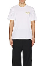 Amiri Champagne Tee in White, view 3, click to view large image.