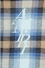 Amiri Staggered Plaid Flannel in Legion Blue, view 3, click to view large image.