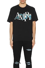 Amiri Dragon Tee in Black, view 3, click to view large image.