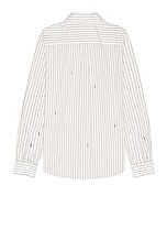 Amiri Stack Pinstripe Shirt in White, view 2, click to view large image.