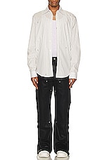 Amiri Stack Pinstripe Shirt in White, view 5, click to view large image.