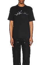 Amiri Smoke Tee in Black, view 4, click to view large image.