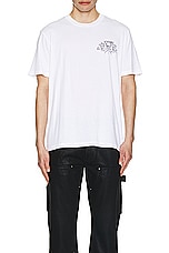 Amiri Cherub Text Tee in White, view 3, click to view large image.