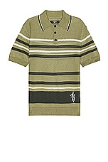 Amiri Striped Polo in Seacrest, view 1, click to view large image.