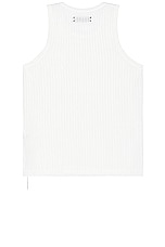 Amiri Waffle Stitch Tank in Summer Sand, view 2, click to view large image.