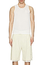 Amiri Waffle Stitch Tank in Summer Sand, view 4, click to view large image.