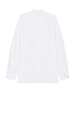 Amiri Tab Collar Poplin Shirt in White, view 2, click to view large image.