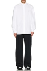 Amiri Tab Collar Poplin Shirt in White, view 5, click to view large image.