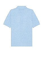 Amiri Silk Woven Combo Polo in Blue, view 2, click to view large image.