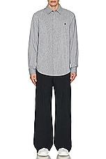 Amiri Shimmer Stripe Shirt in Black, view 5, click to view large image.