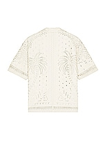 Amiri Palm Tree Laser Shirt in Birch, view 2, click to view large image.