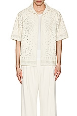 Amiri Palm Tree Laser Shirt in Birch, view 4, click to view large image.