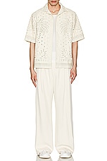 Amiri Palm Tree Laser Shirt in Birch, view 5, click to view large image.