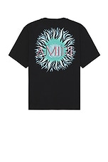 Amiri Sun Tee in Black, view 1, click to view large image.