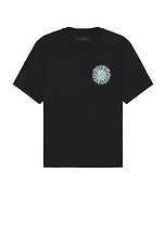 Amiri Sun Tee in Black, view 2, click to view large image.