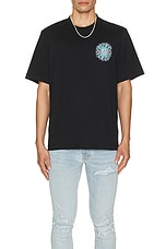Amiri Sun Tee in Black, view 3, click to view large image.