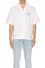 Amiri Arts District Camp Shirt in White, view 3, click to view large image.