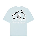 Amiri Dream Team Oversized Tee in Cerulean, view 1, click to view large image.