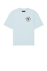 Amiri Dream Team Oversized Tee in Cerulean, view 2, click to view large image.