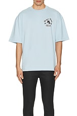 Amiri Dream Team Oversized Tee in Cerulean, view 3, click to view large image.