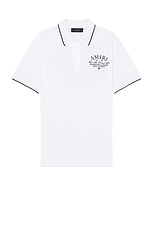 Amiri Arts District Polo in White, view 2, click to view large image.