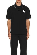 Amiri MA Core Logo Polo in Black, view 4, click to view large image.