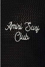 Amiri Surf Club Crotchet Polo in Black, view 3, click to view large image.