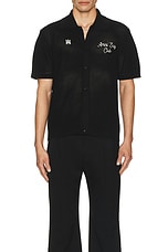 Amiri Surf Club Crotchet Polo in Black, view 4, click to view large image.