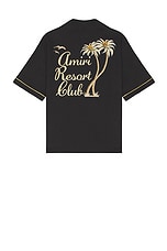 Amiri Resort Club Shirt in Black, view 1, click to view large image.