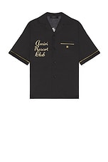 Amiri Resort Club Shirt in Black, view 2, click to view large image.