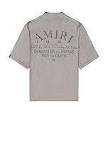 Amiri Arts District Bowling Shirt in Grey, view 1, click to view large image.