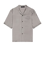 Amiri Arts District Bowling Shirt in Grey, view 2, click to view large image.