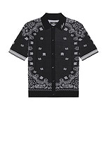 Amiri Bandana Shirt in Black, view 1, click to view large image.