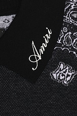 Amiri Bandana Shirt in Black, view 3, click to view large image.