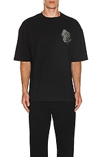 Amiri Crystal Burst MA Swirl Tee in Black, view 4, click to view large image.