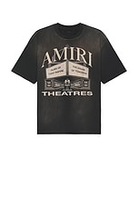 Amiri Theatres Oversized Tee in Black, view 1, click to view large image.