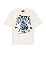 Amiri High Lion Skater Tee in Alabaster | FWRD Amiri High Lion Skater Tee in Alabaster | FWRD