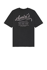 Amiri Cinemas Vintage Tee in Black, view 1, click to view large image.