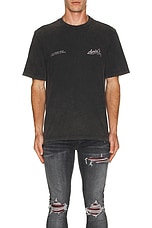 Amiri Cinemas Vintage Tee in Black, view 3, click to view large image.