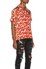 Amiri Crane Short Sleeve Shirt in Scarlet, view 2, click to view large image.