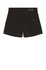 Amiri Core Logo Swim Trunks in Black, view 2, click to view large image.