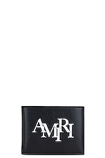 Amiri Staggered Bi-fold in Black, view 1, click to view large image.
