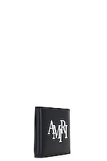 Amiri Staggered Bi-fold in Black, view 3, click to view large image.