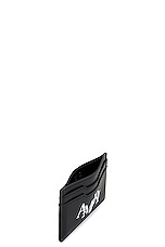 Amiri Printed Staggered Logo Card Holder in Black, view 4, click to view large image.