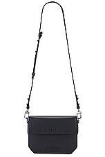Amiri Nappa Leather Flap Crossbody Bag in Black, view 1, click to view large image.