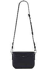 Amiri Nappa Leather Flap Crossbody Bag in Black, view 2, click to view large image.