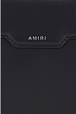 Amiri Nappa Leather Flap Crossbody Bag in Black, view 5, click to view large image.