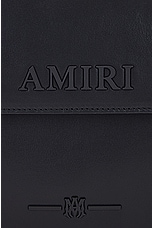 Amiri Nappa Leather Flap Crossbody Bag in Black, view 6, click to view large image.