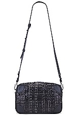 Amiri Sequin Boucle Camera Case Bag in Black, view 1, click to view large image.